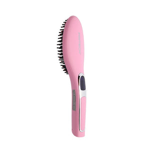 PRITECH Ceramic Hair Straightener Electric Hair Brush Straightening Comb Digital Control Flat Iron Heating Ionic Hair Brush
