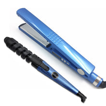 Load image into Gallery viewer, CHJ Professional 2 in 1 Hair Straightener Nano Titanium Plate hair Straightener Curler Chapinha Flat Iron Salon Hair Iron Styler