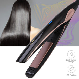 Kemei Professional 220V Electric Hair Straightener Tourmaline Ceramic Straightening Irons Fast Heating Flat Iron Styling Tools