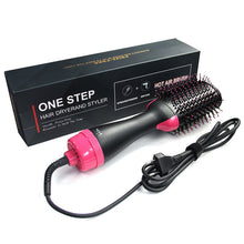Load image into Gallery viewer, 2 in 1 Multifunctional Hair Dryer &amp; Volumizer Rotating Hair Brush Roller Rotate Styler Comb Styling Straightening Curling Iron