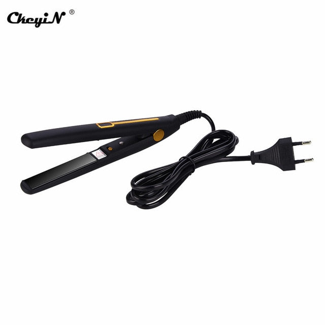 Mini Professional 2 in 1 Portable Hair Curler Hair Straightener Flat Iron Hairs Straightening Corrugated Iron Styling Tools 48