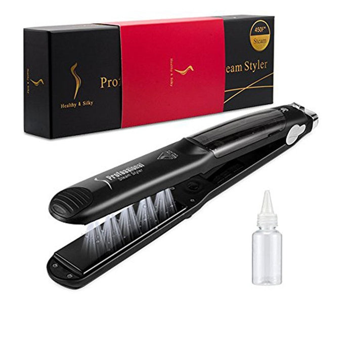 Professional Ceramic Steam Hair Straightener Fast Heating Hair Flat Iron VaporStraightening Iron Curler Steamer Hair Style Tool